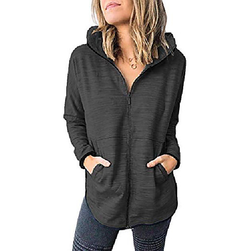 

Women's Sweater Coat Casual / Daily Spring & Summer Regular Coat V Neck Regular Fit Sporty Jacket Solid Color Others Lake blue ArmyGreen