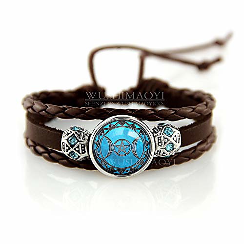 

triple moon goddess bracelet moon goddess jewelry wiccan bracelet moon charm bracelet