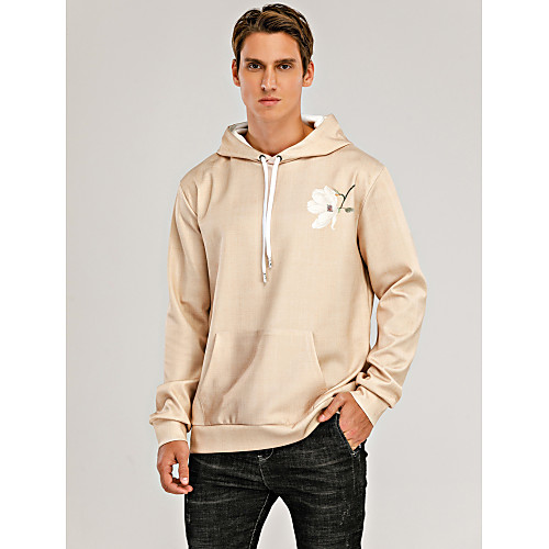 

Men's Pullover Hoodie Sweatshirt Graphic Tribal Chinese Style Hooded Daily Weekend 3D Print Casual Hoodies Sweatshirts Long Sleeve Beige