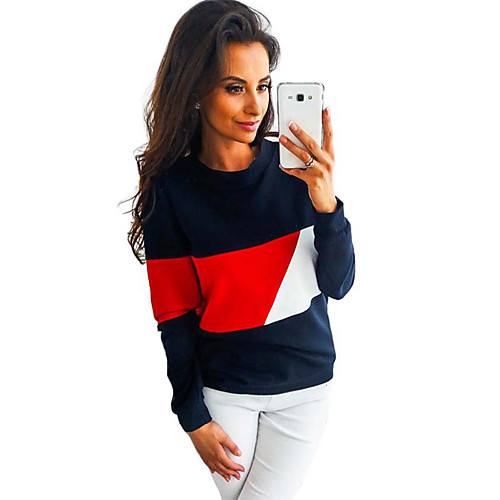 

Women's Pullover Sweatshirt Teddy Coat Color Block Daily Casual Hoodies Sweatshirts Blue Yellow Blushing Pink