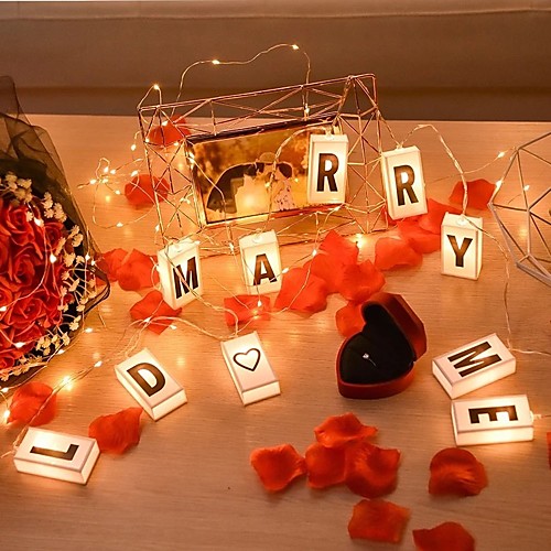 

DIY Letter Box String Lights Warm White Fairy Light for Home Party Birthday Christmas Holiday Decoration Lamp