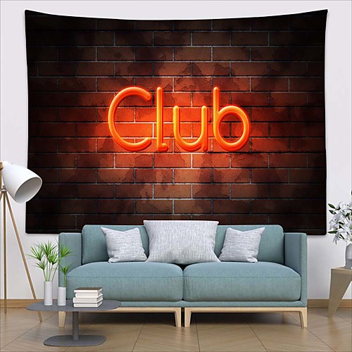 

Wall Tapestry Art Deco Blanket Curtain Picnic Table Cloth Hanging Home Bedroom Living Room Dormitory Decoration Polyester Fiber Still Life Modern Neon Light English Club