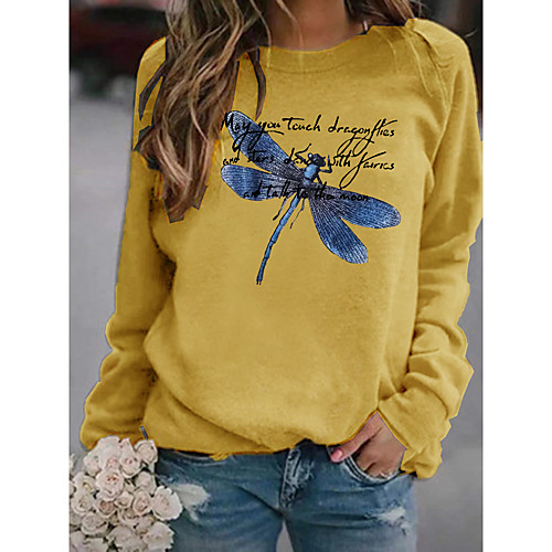 

Women's Hoodie Sweatshirt Graphic Text Letter Daily Basic Hoodies Sweatshirts Yellow Gray