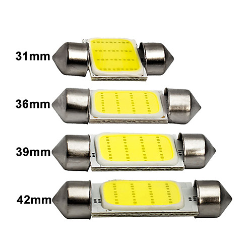

1x Festoon 31mm 36mm 39mm 41mm C5W C10W LED COB Bulb 12SMD 12V 7000K Car Interior Dome Reading Luggage Light Super Bright White