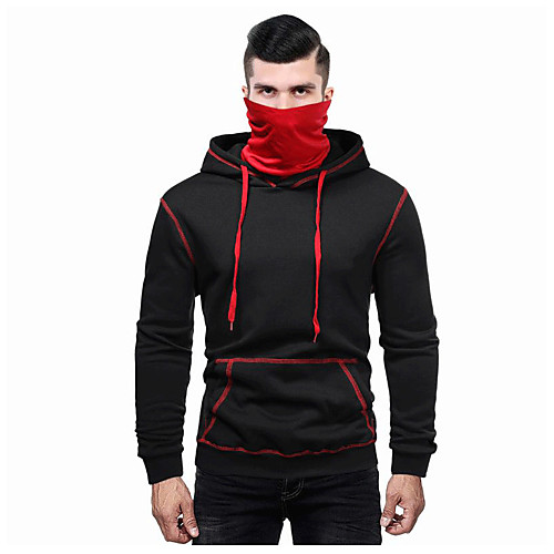 

Men's Pullover Hoodie Sweatshirt Color Block Hooded Casual Hoodies Sweatshirts Long Sleeve Light gray Black Dark Gray