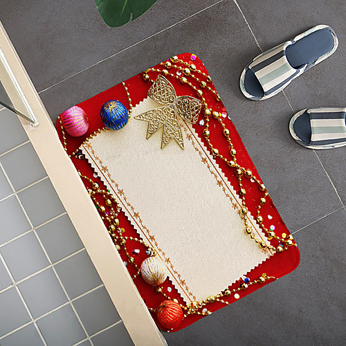 

Christmas Santa Claus Holiday Party Christmas Tree Elk Snowflake Candle Gift Firepla Pattern Rug Door Mat Hallway Carpets Area Rugs for Bedroom Living Room Carpet Kitchen Bathroom Anti-Slip Floor Mats
