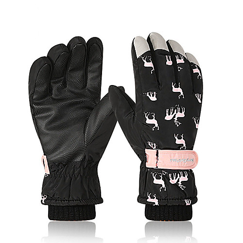 

Ski Gloves Women's Snowsports Full Finger Gloves Winter Waterproof Windproof Breathable 100% Coral Fleece Skiing Snowsports Snowboarding