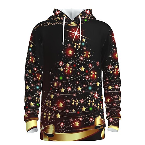 

Men's Pullover Hoodie Sweatshirt Print Graphic 3D Front Pocket Hooded Christmas Daily 3D Print 3D Print Christmas Hoodies Sweatshirts Long Sleeve Rainbow