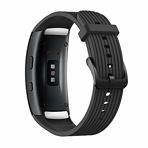 

compatible with samsung gear fit2 pro band/gear fit 2 bands women men, soft silicone replacement bands straps wristband bracelet watch band for gear fit2 sm-r360 /gear fit2 pro sm-r365 (black)