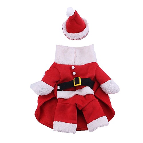 

Dog Costume Puppy Clothes Cartoon Cosplay Christmas Winter Dog Clothes Puppy Clothes Dog Outfits Red Costume for Girl and Boy Dog Cotton XS S M L XL
