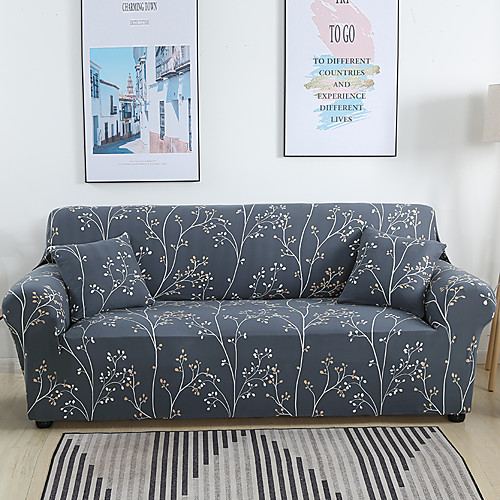 

Branch Printed 1-Piece Sofa Cover Couch Cover Furniture Protector Soft Stretch Slipcover Spandex Jacquard Fabric Super Fit for 1~4 Cushion Couch and L Shape Sofa,Easy to Install(1 Free Cushion Cover)