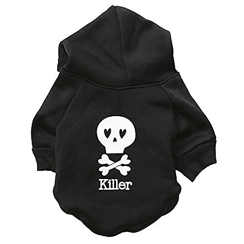 

pet dog hoodies fleece warm clothes sweater winter clothing vest sweatshirt coat (m(neck:10.2,chest:16.5,length:11.4), black)