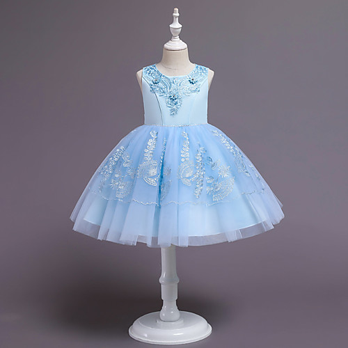 

Princess Flapper Dress Dress Party Costume Girls' Movie Cosplay Cosplay Costume Party Purple Yellow Red Dress Christmas Children's Day New Year Polyester Organza