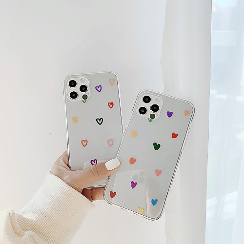 

Phone Case For Apple Back Cover iPhone 12 Pro Max 11 SE 2020 X XR XS Max 8 7 Shockproof Heart TPU