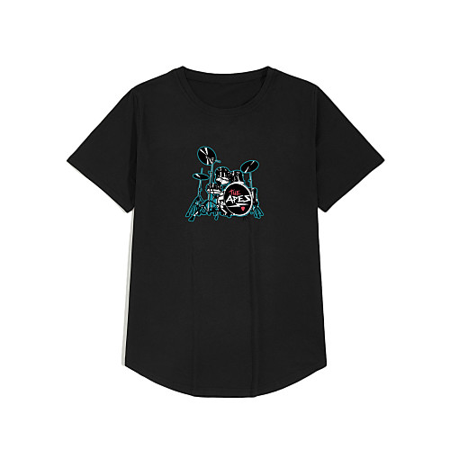 

Men's Unisex T shirt Shirt Other Prints Graphic Plus Size Short Sleeve Daily Tops Streetwear Round Neck White Black