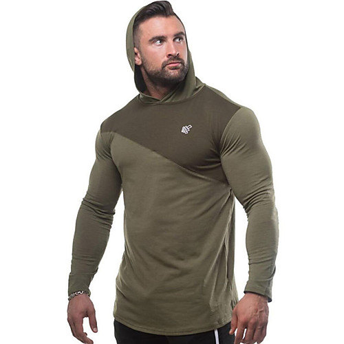 

Men's Pullover Hoodie Sweatshirt Plain Hooded Daily Sports Basic Casual Hoodies Sweatshirts Long Sleeve Army Green Gray