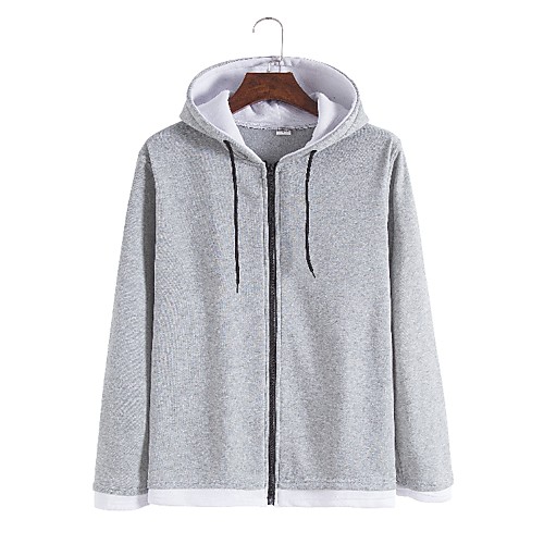 

Men's Hoodie Sweatshirt Solid Color Hooded Work Casual Hoodies Sweatshirts Long Sleeve Slim Light gray Black Dark Gray