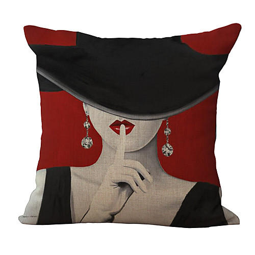 

Cushion Cover Faux Linen/Short Plush Soft Decorative Square Throw Pillow Cover Cushion Case Pillowcase for Sofa Bedroom 45 x 45 cm (18 x 18 Inch) Superior Quality Machine Washable Fashion Woman