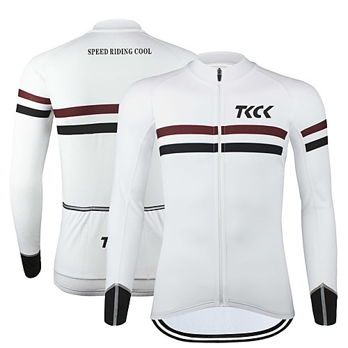 

Women's Men's Long Sleeve Cycling Jersey White Dark Green Blue / White Stripes Solid Color Bike Jersey Top Mountain Bike MTB Road Bike Cycling Breathable Quick Dry Sports Clothing Apparel / Advanced