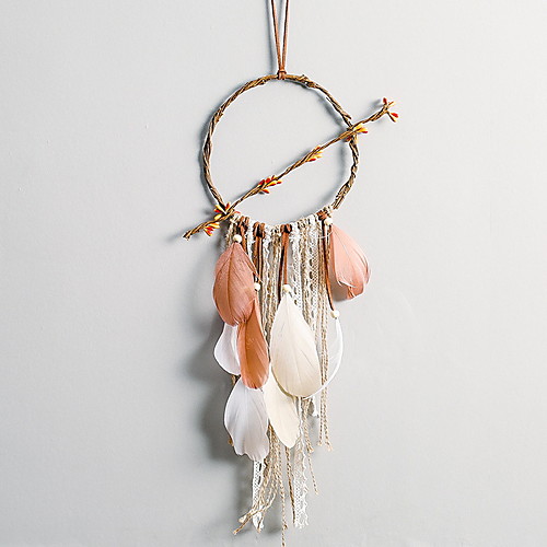 

Boho Dream Catcher Handmade Gift Wall Hanging Decor Art Ornament Craft Feather Rattan for Kids Bedroom Wedding Festival 1555cm