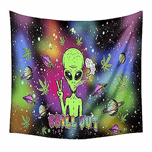 

trippy tapestry wall hanging alien et psychedelic tapestry hippie for bedroom living room decor wall art