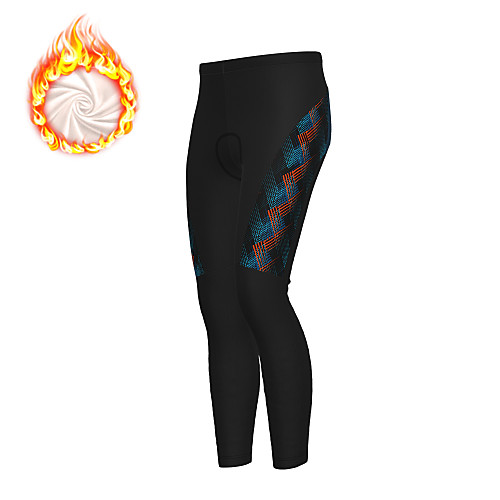 

21Grams Men's Cycling Tights Cycling Pants Winter Fleece Bike Tights Padded Shorts / Chamois Pants Thermal Warm Fleece Lining Breathable Sports Black Mountain Bike MTB Road Bike Cycling Clothing