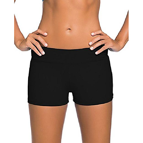 

women's wide waistband swimsuit bottom shorts swimming panty black xxxl 22 24