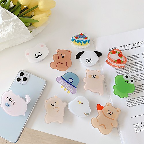 

Phone Holder Stand Mount Finger Cell Phone Ring Holder Adjustable Silicone Phone Accessory iPhone 12 11 Pro Xs Xs Max Xr X 8 Samsung Glaxy S21 S20 Note20