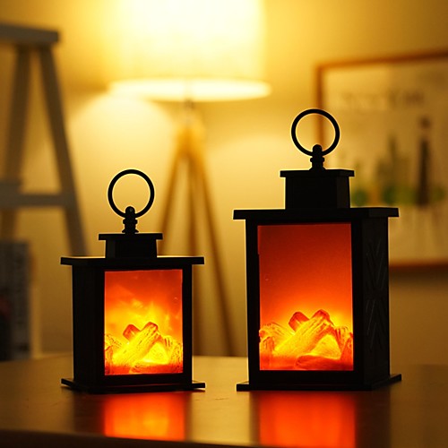 

USB or AA Battery Flame Effect Light Creative Home Vintage Decoration Halloween Christmas Gifts Led Light Flame Lamps Fireplace Lantern