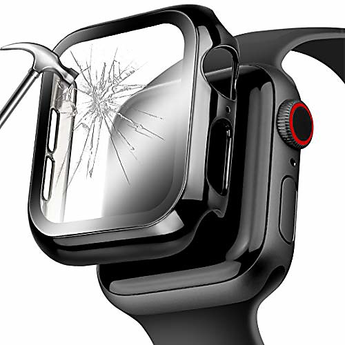 

Screen protector, mirror surface pc hard apple watch case For iWatch Apple Watch Series SE / 6/5/4/3/2/1 44 mm 40 mm 38 mm 42mm bumper face cover with hd temper glass for iwatch series