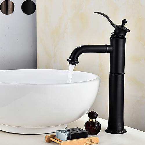 

Bathroom Sink Faucet - Single Electroplated / Black Centerset Single Handle One HoleBath Taps