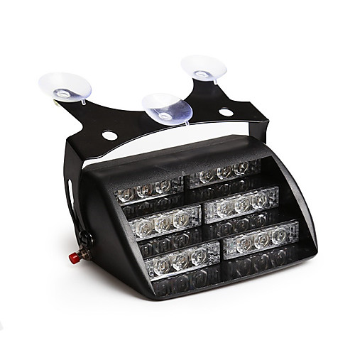

2Pcs 18 LED Yellow Red And Blue Emergency Hazard High-power Front Warning Windshield Dashboard Flash Strobe Light