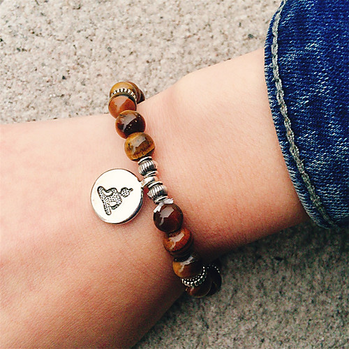 

Women's Bracelet Bangles Bead Bracelet Vintage Bracelet Vintage Style Fashion Vintage Theme Lucky Unique Design Ethnic Punk Trendy Rock Stone Bracelet Jewelry Blue / Royal Blue / Brown For Christmas