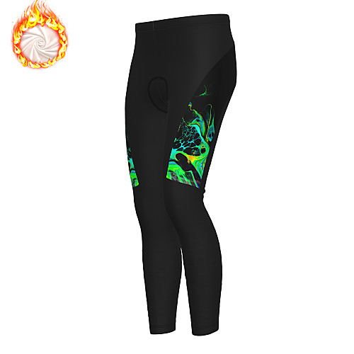 

21Grams Men's Cycling Tights Cycling Pants Winter Fleece Bike Tights Padded Shorts / Chamois Pants Fleece Lining Breathable Warm Sports Black Mountain Bike MTB Road Bike Cycling Clothing Apparel Bike