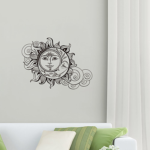 

Creative Sunflower Buddha Pattern Wall Stickers Wallpaper Can Remove The Living Room Art Deco Stickers 5778CM