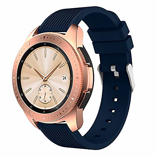 

compatible for samsung galaxy watch 42mm / 46mm, silicone strap sports replacement wristband for women men(deep blue)