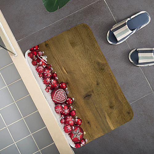 

Christmas Santa Claus Holiday Party Christmas Tree Elk Snowflake Candle Gift Firepla Pattern Rug Door Mat Hallway Carpets Area Rugs for Bedroom Living Room Carpet Kitchen Bathroom Anti-Slip Floor Mats