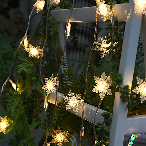 

1.5M 10LEDs New LED Snowflake String Lights AA Battery Powered Fairy Lights Christmas Wedding Party Decoration Light