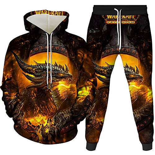 

Women's Men's 3D Hoodies Set Graphic 3D Galaxy Star Print 2 Piece Front Pocket Hooded Daily 3D Print 3D Print Casual Hoodies Sweatshirts Long Sleeve Blue Gold Rainbow
