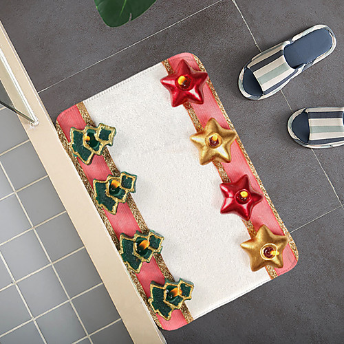 

Christmas Santa Claus Holiday Party Christmas Tree Elk Snowflake Candle Gift Firepla Pattern Rug Door Mat Hallway Carpets Area Rugs for Bedroom Living Room Carpet Kitchen Bathroom Anti-Slip Floor Mats