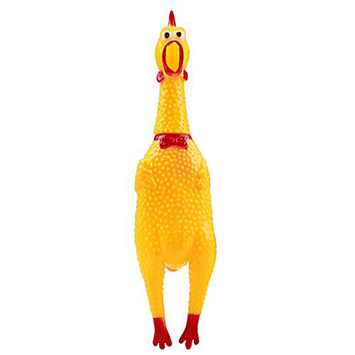 

screaming chicken toy, rubber squeezing & squawking funny toy for kids & pets