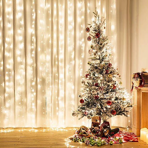 

3mx3m 300LED Christmas Garland Fairy Lights String Lights For Curtains Home Bedroom Decoration Outdoor Light Holiday Lights