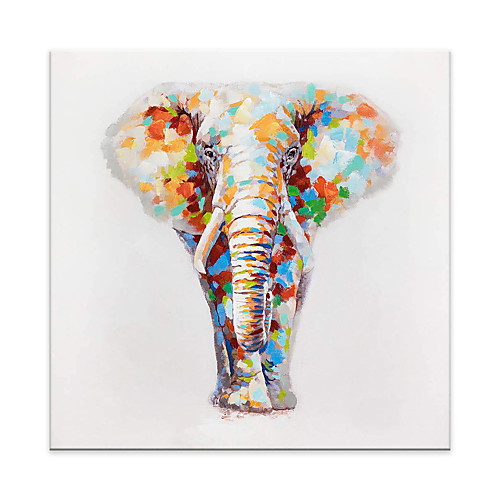

Nursery Elephant Oil Painting On Canvas Abstract Contemporary Art Wall Paintings Handmade Painting Home Office Decorations Canvas Wall Art Painting Rolled Canvas(No Frame)