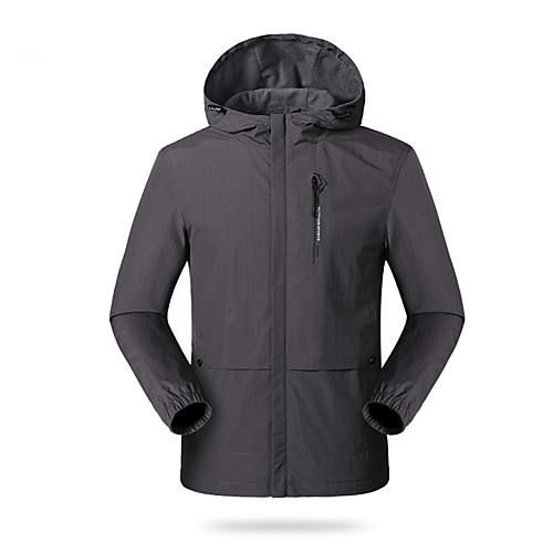 

Men's Long Sleeve Running Track Jacket Hoodie Jacket Windbreaker Full Zip Outerwear Athleisure Wear Top Winter Waterproof Windproof Quick Dry Running Walking Jogging Sportswear Solid Colored Black