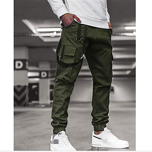 

Men's Cargo Pants Tactical Cargo Pants Solid Colored Full Length Army Green Khaki Navy Blue Gray