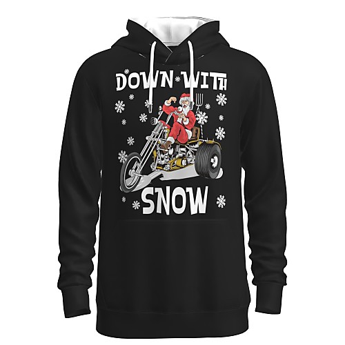 

Men's Pullover Hoodie Sweatshirt Graphic 3D Ugly Christmas Front Pocket Hooded Christmas Daily 3D Print 3D Print Christmas Hoodies Sweatshirts Long Sleeve Black / Letter