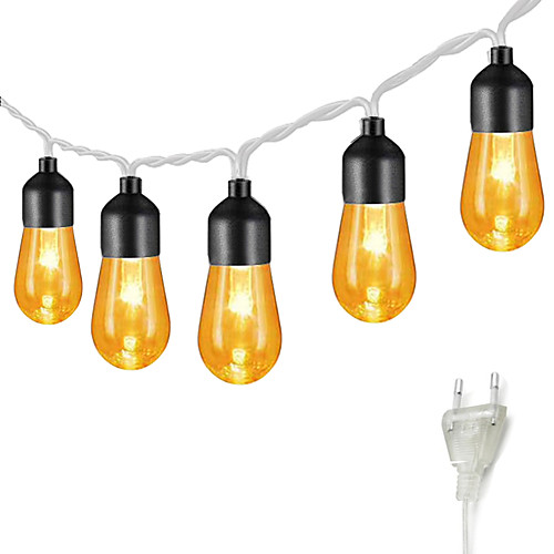 

5M 20LED Retro Bulb Acrylic Bulb Light String Garden Light Christmas Party Decoration Light Wedding Fairytale World 8-Mode Controller Can be Connected in Series New Design Romantic 220V 1 set