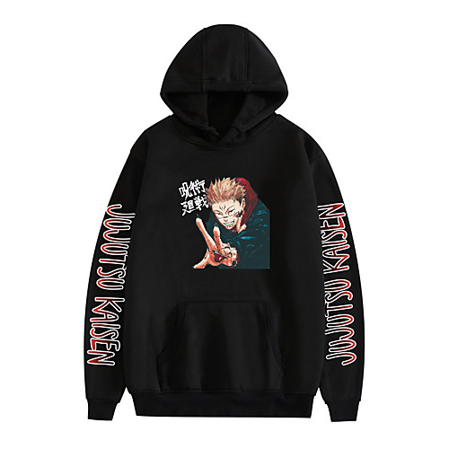 

Inspired by Jujutsu Kaisen Yuji Itadori Cosplay Costume Hoodie Polyester / Cotton Blend Graphic Printing Harajuku Graphic Hoodie For Women's / Men's