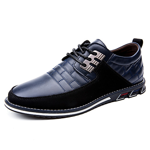 

Men's Oxfords Driving Shoes Business Walking PU Lightweight Black Blue Brown Spring & Summer