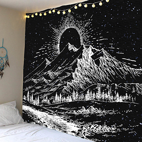 

Wall Tapestry Art Decor Blanket Curtain Picnic Tablecloth Hanging Home Bedroom Living Room Dormitory Decoration Abstract Mountain Sun